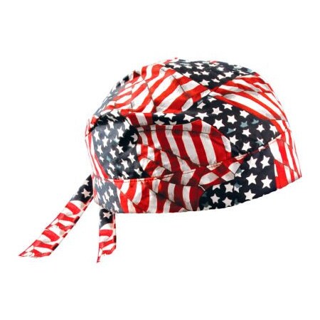 Occunomix OccuNomix Regular Tie Hat With Elastic Rear Band Wavy Flag, 12 Pack, TN5-WAV - Pkg Qty 12 TN5-WAV